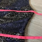 Badgley Mischka  collection sequin black blue dress sz 6 Photo 3
