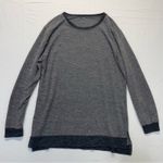 Gray Ringer Knit Sweater Women’s Size Large Photo 8