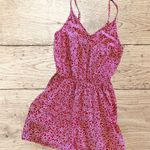 Divided Romper Red Floral Shorts Womens 2 XS  Photo 1