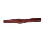 VTG Braided Faux Leather Belt Reddish Brown Brass Buckle 32” Photo 1