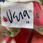 Vera Vintage 80s Plus Size Artsy Watercolor Whimsical Butterfly Print Midi Skirt Pink Photo 3