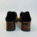60s/70s Joseph Larose Mod Patchwork Oxfords, Suede/Tweed, Wooden Platform Heels Brown Size 5.5 Photo 5