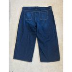 Old Navy  Mid Rise Baggy Wide Leg Jeans Dark Wash Blue Denim High Waist Size 26 Photo 3
