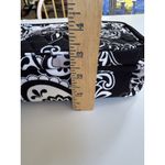 Vera Bradley  Makeup Organizer Bag Large Black White Paisley Two Compartments Zip Photo 10