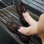 Vivaia Francesca Platform Chunky Penny Preppy Minimalist Brown Leopard Loafer 7 Photo 0