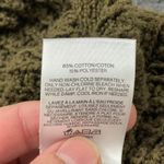 EXPRESS  Olive Brown Ruffle Cowl Neck Pullover Sweater Loose Knit Top Size Large Photo 5