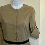 BCBGMAXAZRIA 𝅺 Brown Ruffle with 3/4 Long Sleeves Dress Photo 3