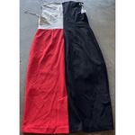 Vince Camuto  women’s Size 10 Retro Pattern Red Black White Dress Zip Formal Photo 3