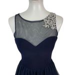 Blondie Nites  Prom Dress Womens 7 Navy Sleeveless Flare Formal Evening Photo 1