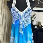 In Loom In Bloom Blue Slip Dress Photo 0