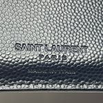 Saint Laurent Men’s Navy Blue Caviar Leather Wallet Photo 5