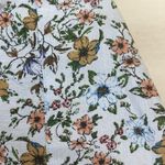 ZARA  Floral Print Blue Long Sleeve Button Up Slim Fit Blouse Top S Photo 3