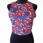 Athleta  Conscious Crop Printed SIZE XS Blue Floral Print MSRP $64 NWOT Photo 0
