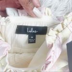 Lulus Lulu’s Banquet Invitation Yellow Floral Jacquard Off-the-Shoulder Dress Sz Med Photo 2