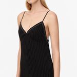 ZARA Black Striped Limited Edition Slip Midi Dress Photo 4