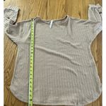 Ny Collection Tan Slouchy Waffle Knit Sweater Neutral Relaxed Fit Cozy Office Photo 4