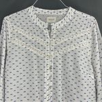 WRAP London Long Sleeve Cotton Button Down Embroidered Western Printed Shirt Top White Size 14 Photo 2