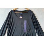 Gap  Soft Slub Scoop Neck T-Shirt Black Long Sleeve Shirt QLT49115 Women's XXL Photo 2