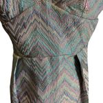 Laundry by Shelli Segal  Women's SZ 14 Dress Baby Doll Shiny Aztec Pastel Photo 3