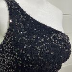Lavetir Sequin One Shoulder Bodycon Mini Dress Prom Dance Size S‎ Black Photo 4