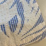 Talbots  Tropical Blue Leaf Seersucker Mini‎ Skirt Size 14 Hawaiian Resortwear Photo 8