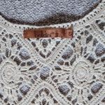 Belldini Chochet Cardigan Boho Coverup Tan Long Sleeve Size S Photo 7