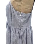 Derek Lam 10 Crosby Mini Dress Babydoll Sleeveless Stripe Blue Cotton Size 8 Photo 5