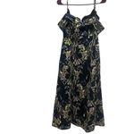 JS Collections  Draped Sleeve Cold Shoulder Embroidered Semi Formal Midi Dress 2 Photo 5