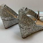 BP . Silver Glitter Roxie Wedge Sandals Photo 10