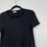 Urban Outfitters  Ribbed Short Sleeve Skater Dress‎ Black Sz S Photo 2