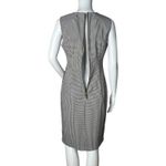 Calvin Klein Sheath Dress Black White Houndstooth Print Sleeveless Size 4 Photo 3