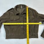 Free People Jacket Women Size M Everlyn Moss Army Green Cropped Photo 1