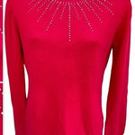 Laura Scott Christmas Sweater Long Sleeve Pullover Knit Soft Sweater Rhinestones Women’s S Photo 0