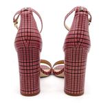 Sam Edelman Yaro Block Heel Ankle Strap Sandal Warm Pink Plaid Women’s Size 8.5 Photo 9