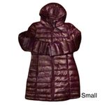 Calvin Klein Women’s Wine Quilted Hooded Parka Sz Small Photo 1