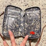 Sakroots Wristlet Wallet Phone Bag Crossbody Embroidered Sunflower Boho Blue Photo 3