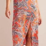 Boden Column Cami Midi Dress in Orange Jelly Paradise Pop Size 4 Photo 0