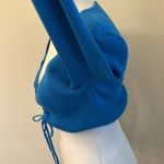 ZARA NWT  Blue Ruched Cut Out Knit Top Photo 4