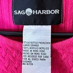 Sag Harbor  Sweater Pink Short Sleeve Shirt L Photo 3
