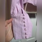 Forever 21  Lavender Long Sleeve Women’s Coquette Light Cute Button Up Blouse M Photo 7