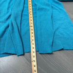 Coldwater Creek ‎ Shawl Cardigan Sweater Size M 10-12 Blue Merino Wool Blend Photo 6