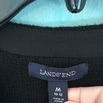 Lands' End Lands’ End Zip Front Cardigan Sweater Black Tweed Look Medium 10 12 Photo 3