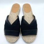 Castaner Castañer Pasi flat leather espadrille sandals Minimalist slides in black  Sz 5 Photo 9