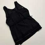 Lands' End Tankini Swim Top Illusion Shelf Bra Light Padded Slimming Tech Black Photo 9