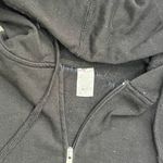 Sewn on Patch Sleeveless Hoodie Black Size L Photo 4