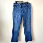 Maje  Plume Straight Leg Jeans With Crossover Offset Waist Blue 42 equals‎ US 32 Photo 3