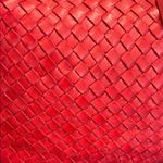 GLB | Woven Leather Hobo Bag Red Photo 3