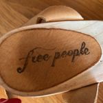 Free People 39 -  PASADENA TAN SUEDE WOODEN CLOG PLATFORM SANDALS Photo 3