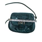 B Makowsky  Turquoise Buckle Croc Embossed Leather Crossbody bag Photo 3