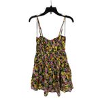AQUA  Floral Print Mini‎ Dress Smocked Waist Summer Cocktail Party Dress Photo 4